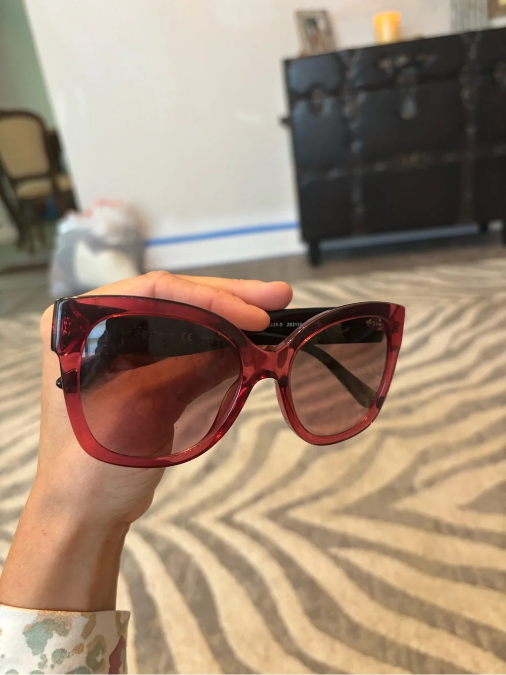 Vogue Burgundy Cat-Eye Sunglasses